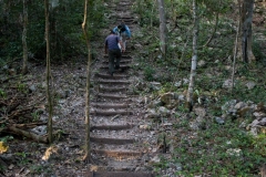 Stairs up the north pyramid at Tintal